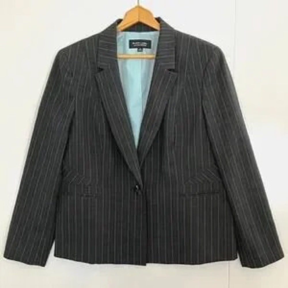 Banana Republic Charcoal Pinstripe Blazer